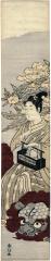 Young man, as the <i>bodhisattva</i> of wisdom, Monju [文殊], sitting astride his vehicle, a lion