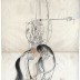 <i>Yabusame</i> [流鏑馬] drawing (?): an archer on horseback preparing to shoot an arrow